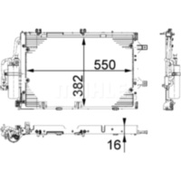 Mahle AC 335 000P Kondensator mit Trockner ID läuft aus 1024 1020847