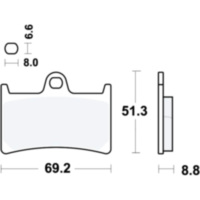 TRW MCB611CRQ Brake pads carbon crq trw luc
