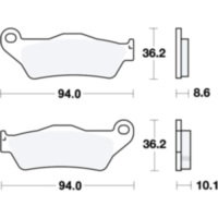TRW MCB707SH Brake pads sintered sh trw