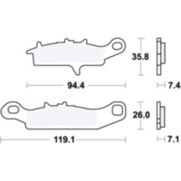 TRW MCB757SI Brake pads sintered si trw