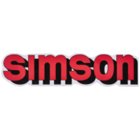 OEM Standard 42011 Emblem Logo Schriftzug Folie / Aufkleber Tank rot, schwarz für Simson S51